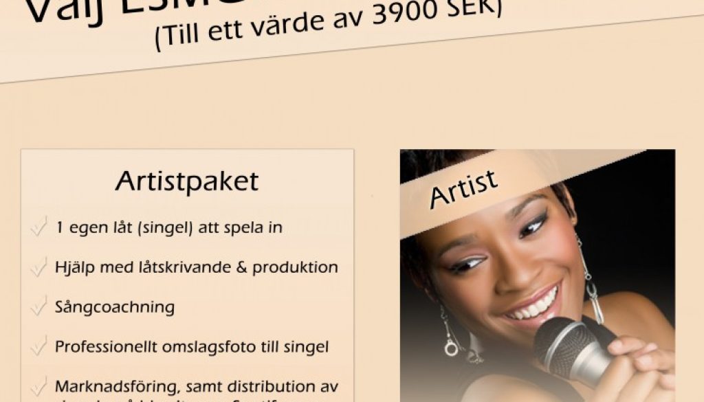 Förverkliga din dröm med vårt artistpaket!
